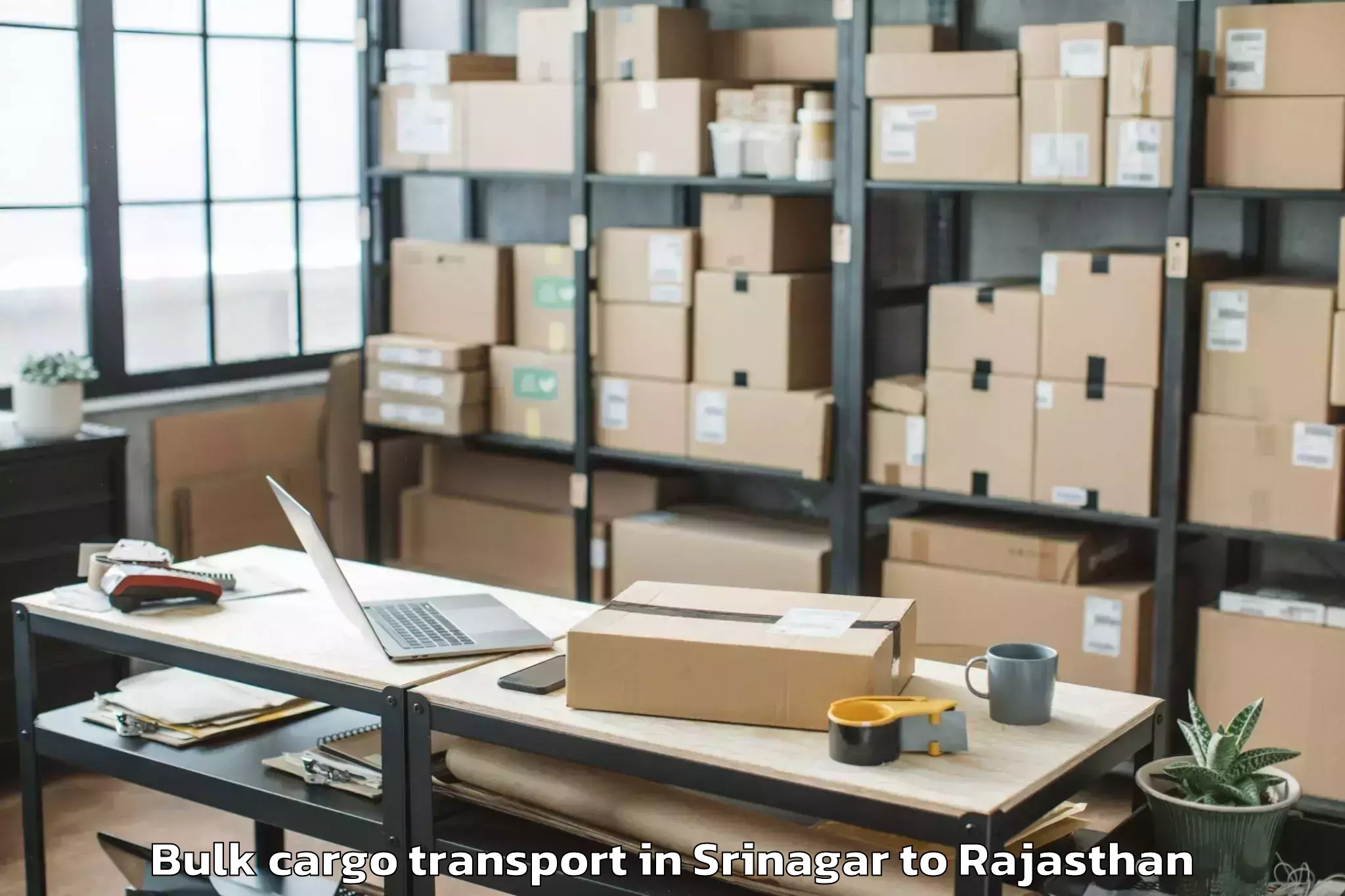 Book Your Srinagar to Sheoganj Bulk Cargo Transport Today